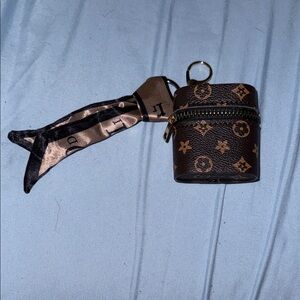 Luxury Brown Monogram AirPod Keychain Pouch